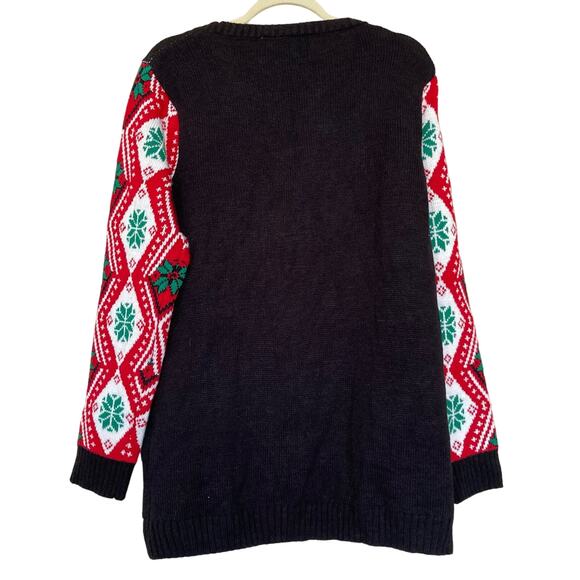 Blinking Lights Color Changing Christmas Sweater With Holiday Junior Size 2X NEW - Picture 2 of 16